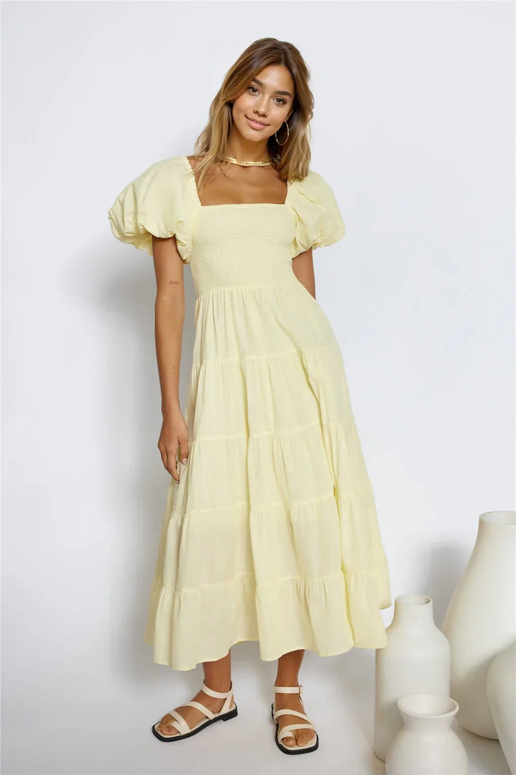 Adela Maxi Dress Yellow