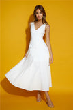 Dusk Soiree Midi Dress White