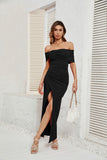 Off-Shoulder Sexy Bodycon Split Long Dress