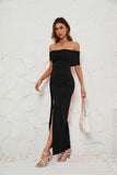 Off-Shoulder Sexy Bodycon Split Long Dress