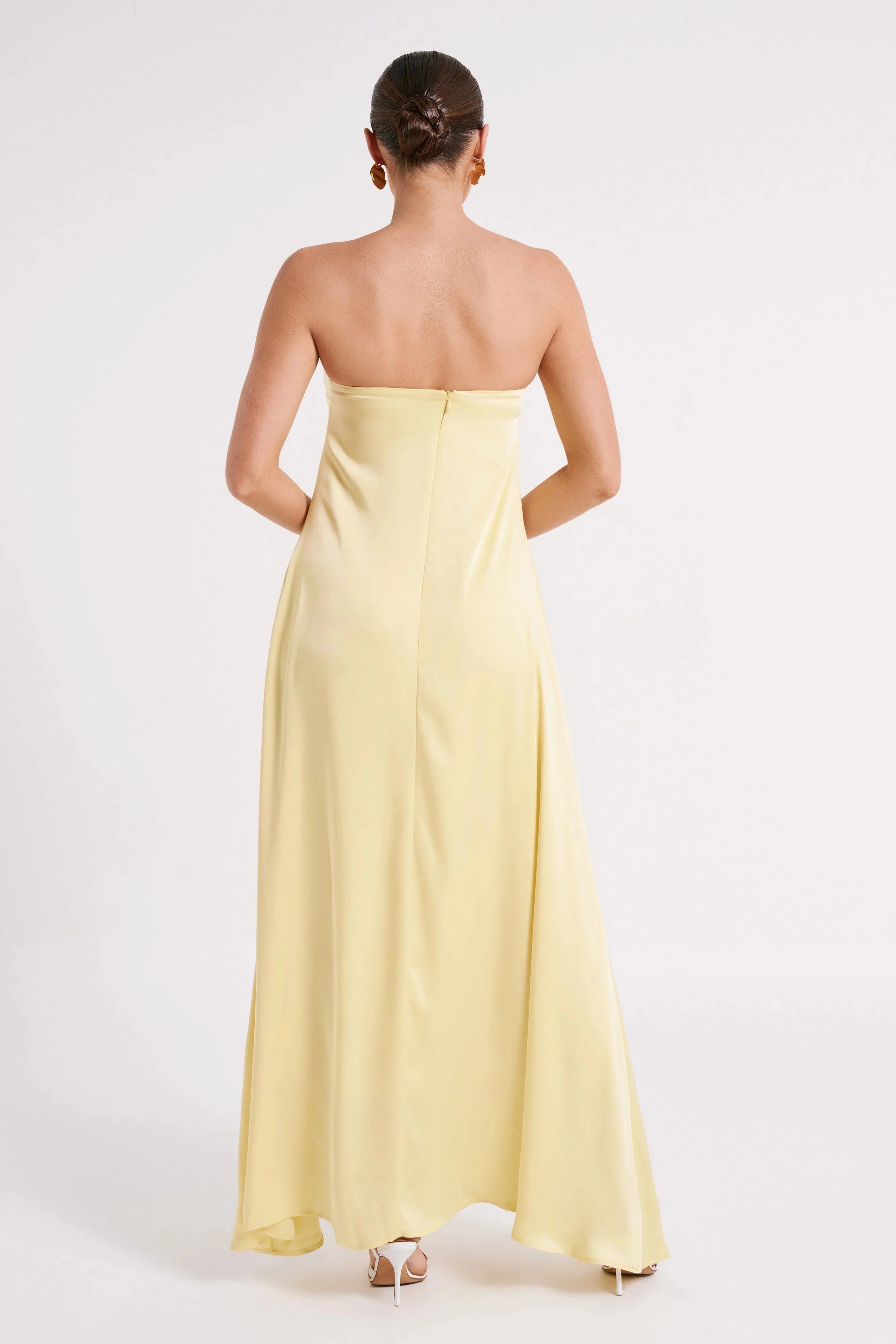 Luisa Strapless Maxi Dress - Lemon