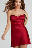 Breathtaking View Satin A-Line Short Dress