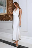 Pretty Royal Satin Maxi Dress Champagne