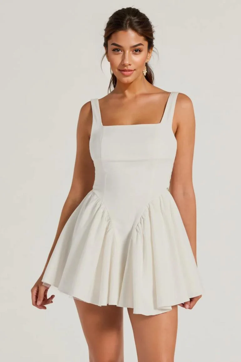 Stunning Sweetie Open Back Bow Skater Dress