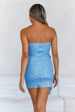 She Is A Dream Sequin Mini Dress Blue