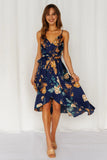 Falling In Style Midi Dress Navy