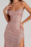 Kristina Formal Sequin Cutout Dress