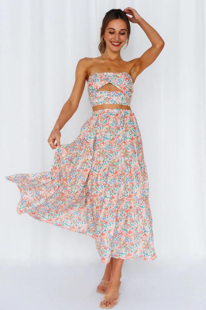 So Particular Maxi Skirt Floral