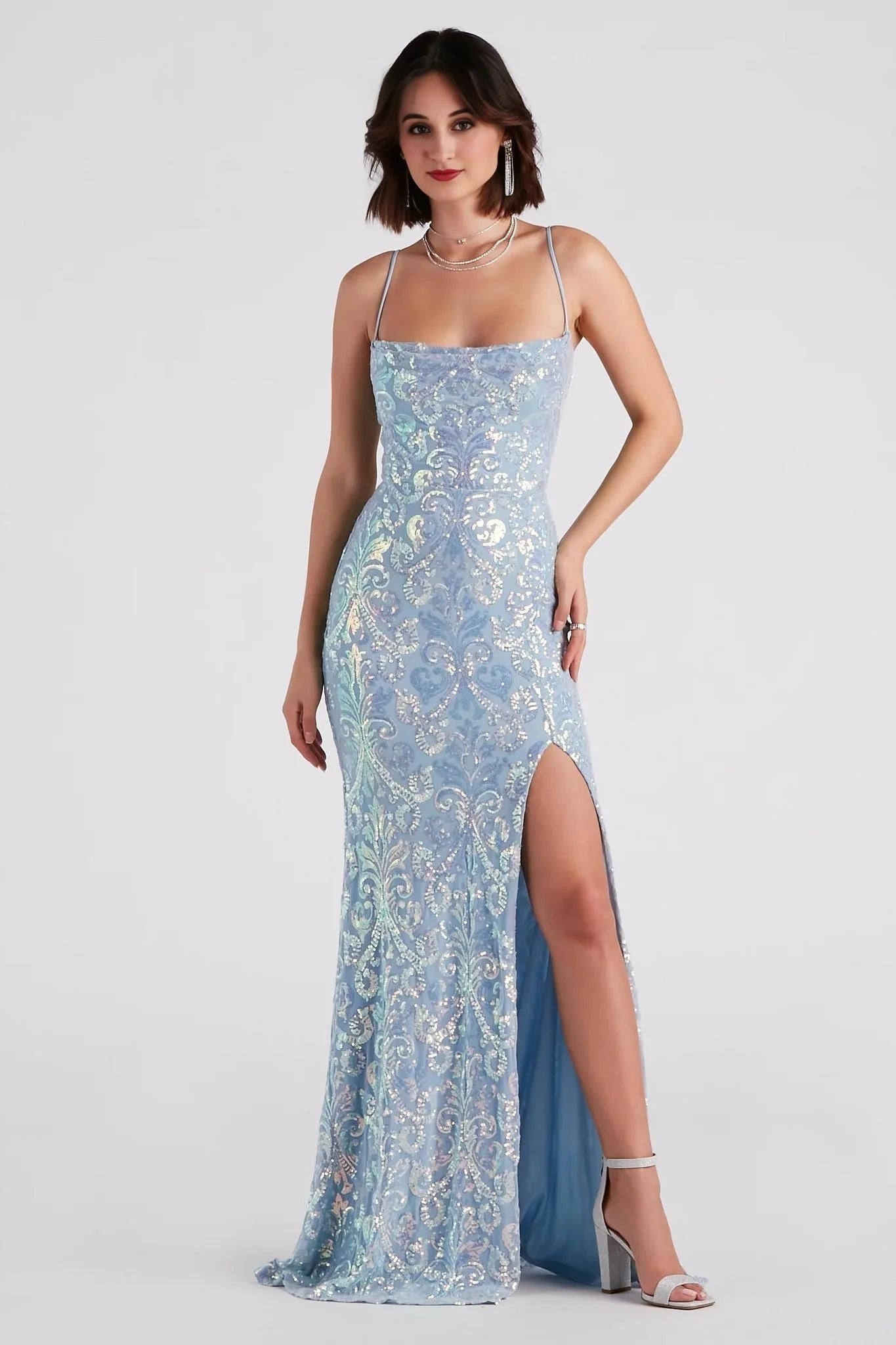 Gabrielle Formal Sequin Long Dress