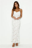 Soft Sweet Lace Maxi Dress White