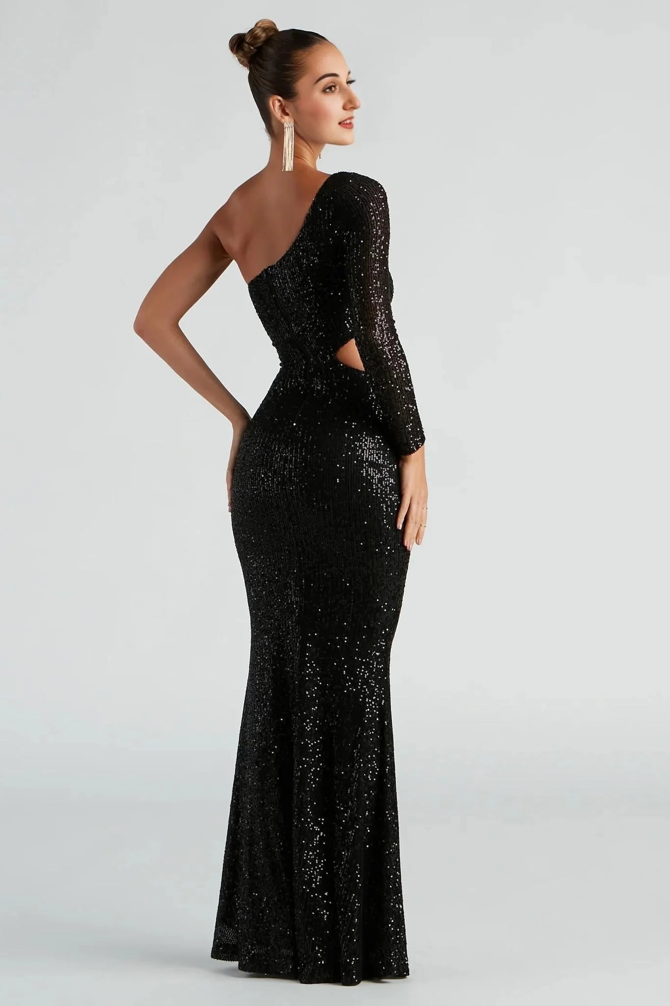 Emmie Formal Sequin One-Shoulder Dress