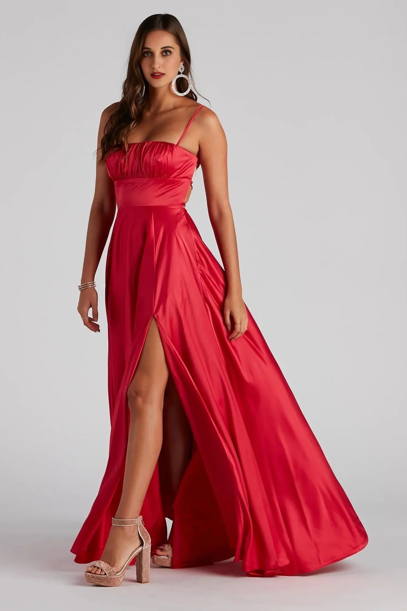 Jenny A-Line Satin Formal Dress