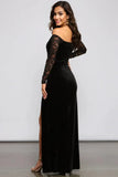 Formal Velvet And Lace Mermaid Dress