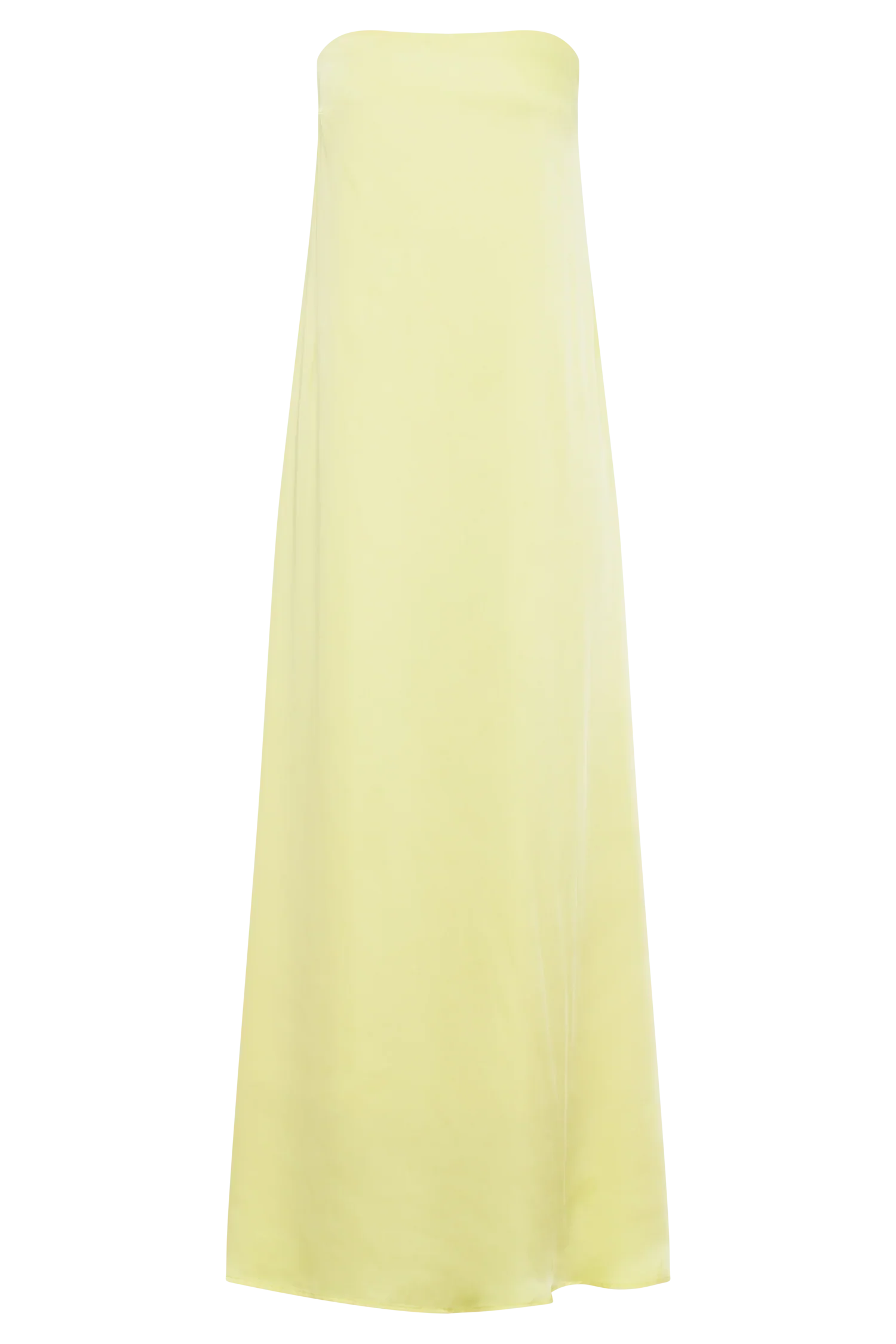 Luisa Strapless Maxi Dress - Lemon