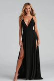 Brie Double Slit A-Line Formal Dress