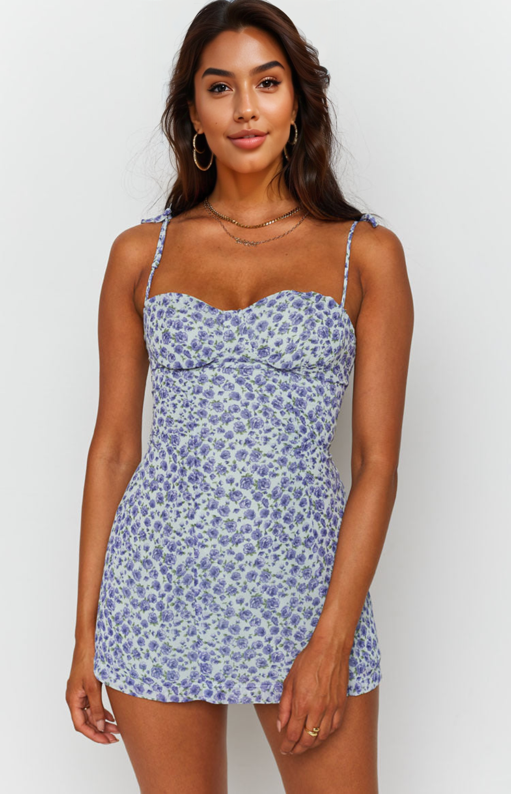 Penny Lane Dress Blue Floral-Mini Dress