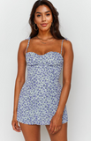 Penny Lane Dress Blue Floral-Mini Dress