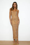 Party Mood Sequin Maxi Dress Gold