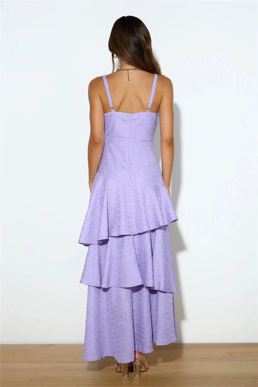 Red Carpet Entrance Maxi Dress Lilac