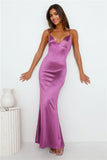 Events Of Class Satin Maxi Dress Purple