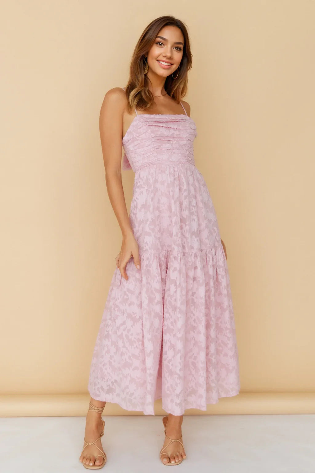 Fairy Queen Midi Dress Blush