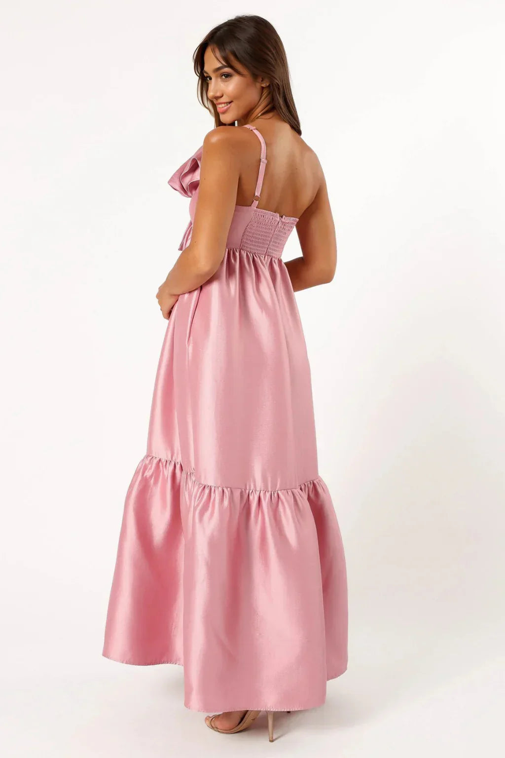 Betina Bow Front Maxi Dress - Dusty Rose