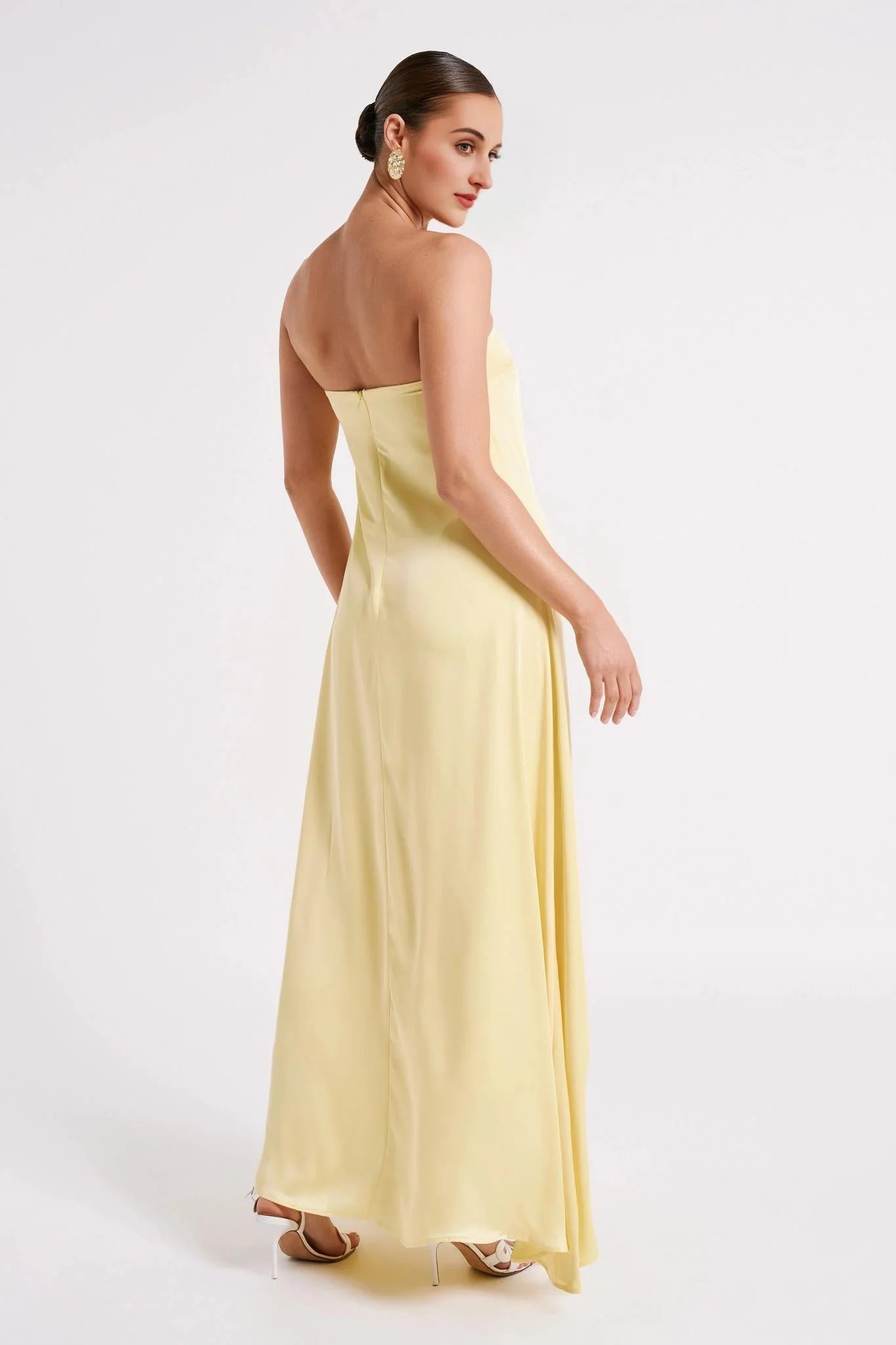 Luisa Strapless Maxi Dress - Lemon