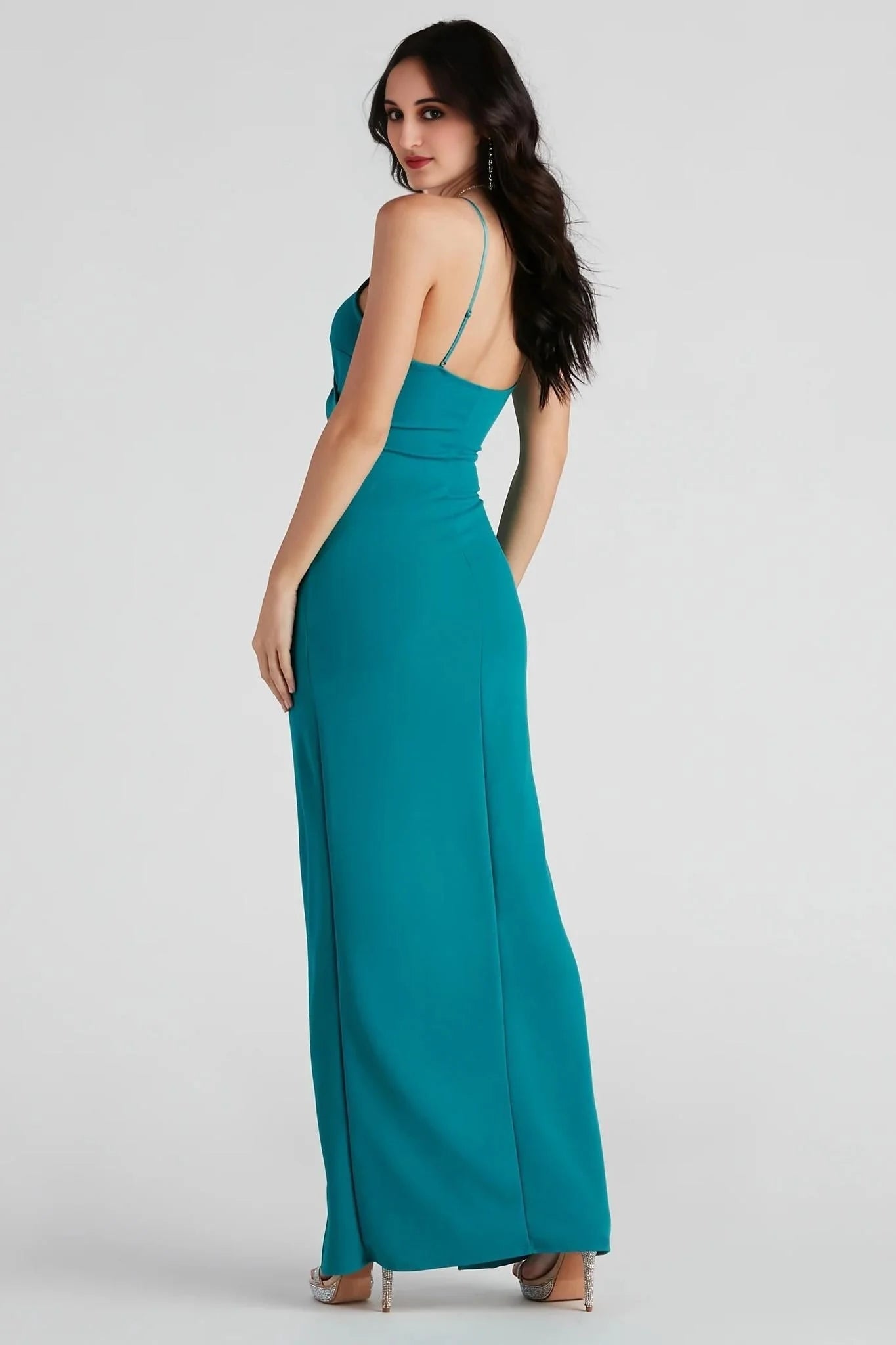 Sasha Formal High Slit Wrap Dress