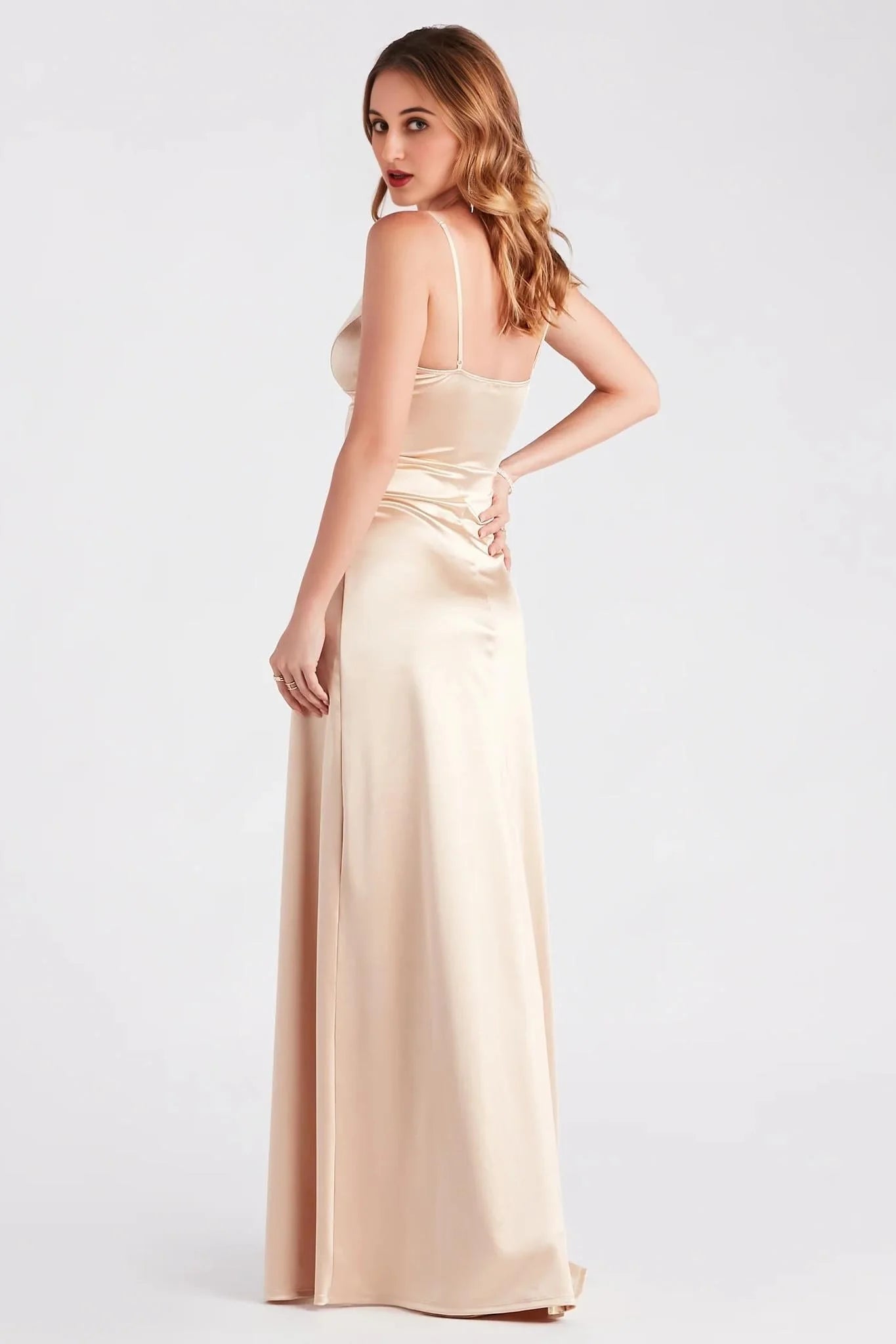 Carmen High-Slit Satin Formal Dress