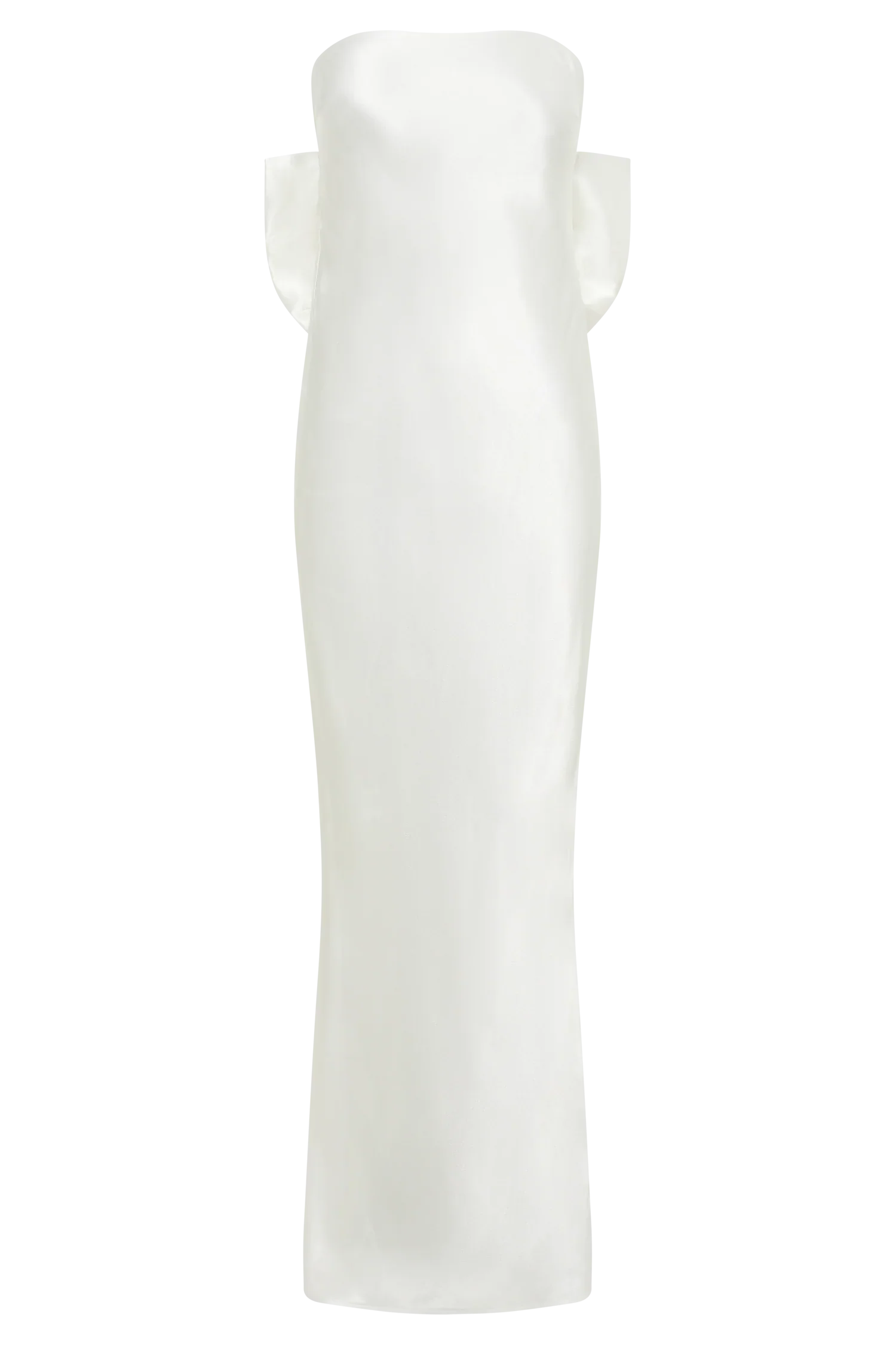 Rochelle Bow Back Satin Maxi Dress - White