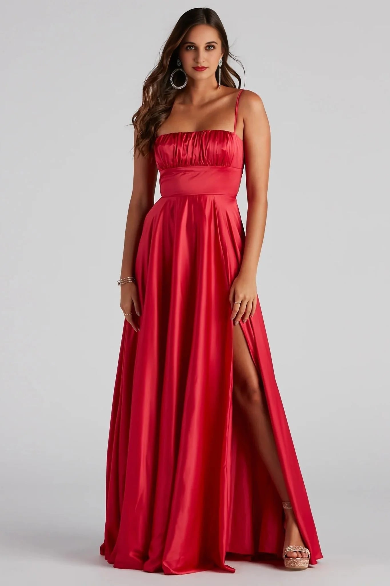 Jenny A-Line Satin Formal Dress