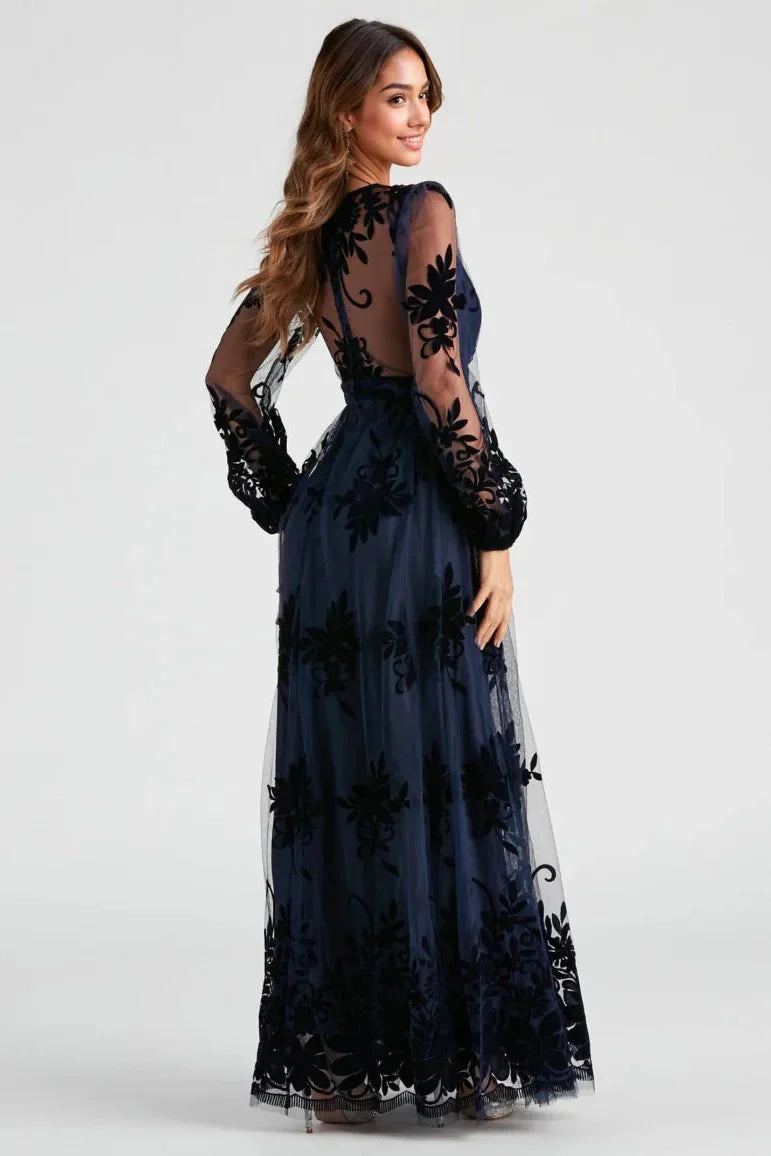 Evelyn Formal Plunge A-Line Dress