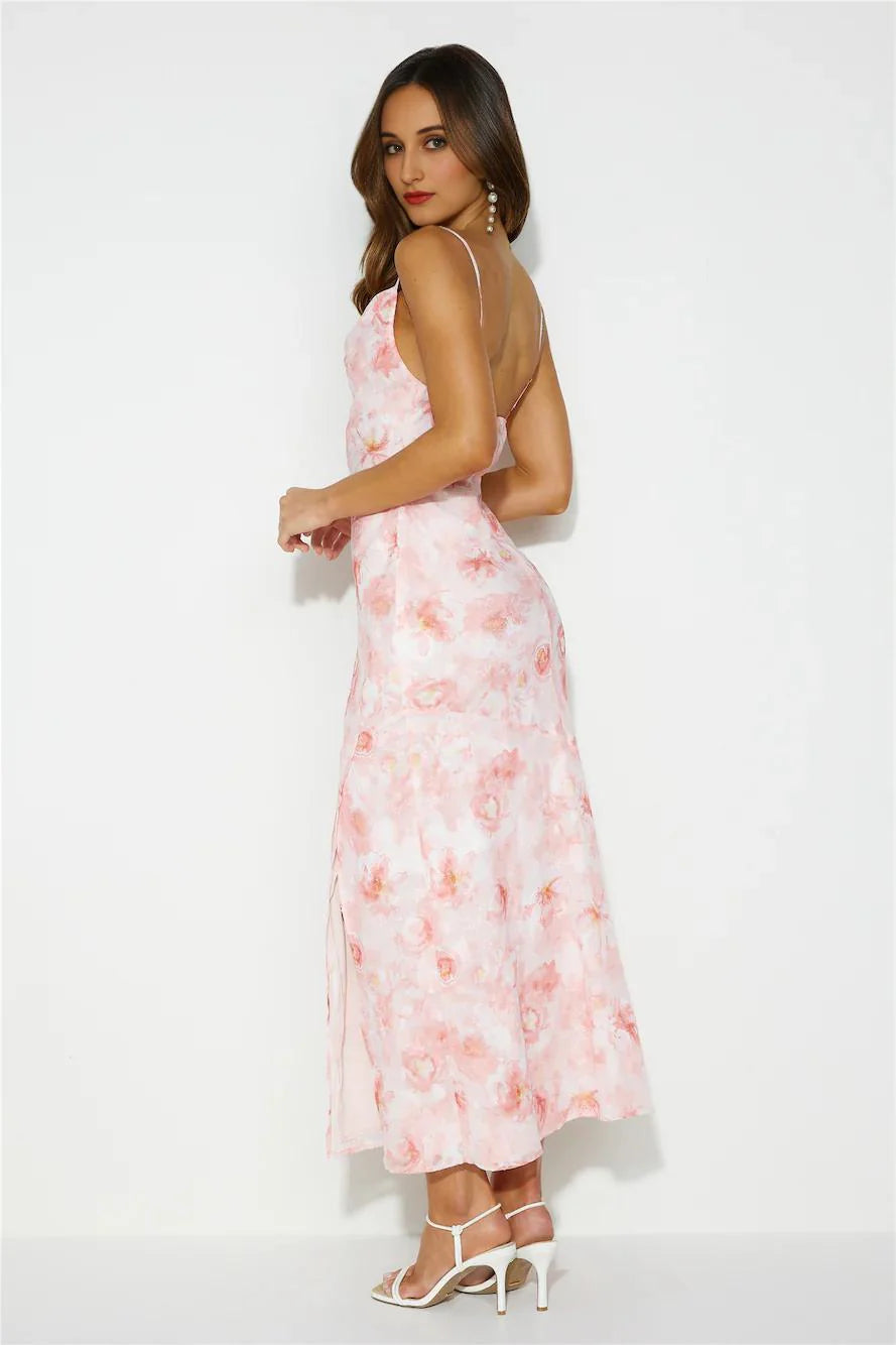 Mystic Splendor Midi Dress Pink