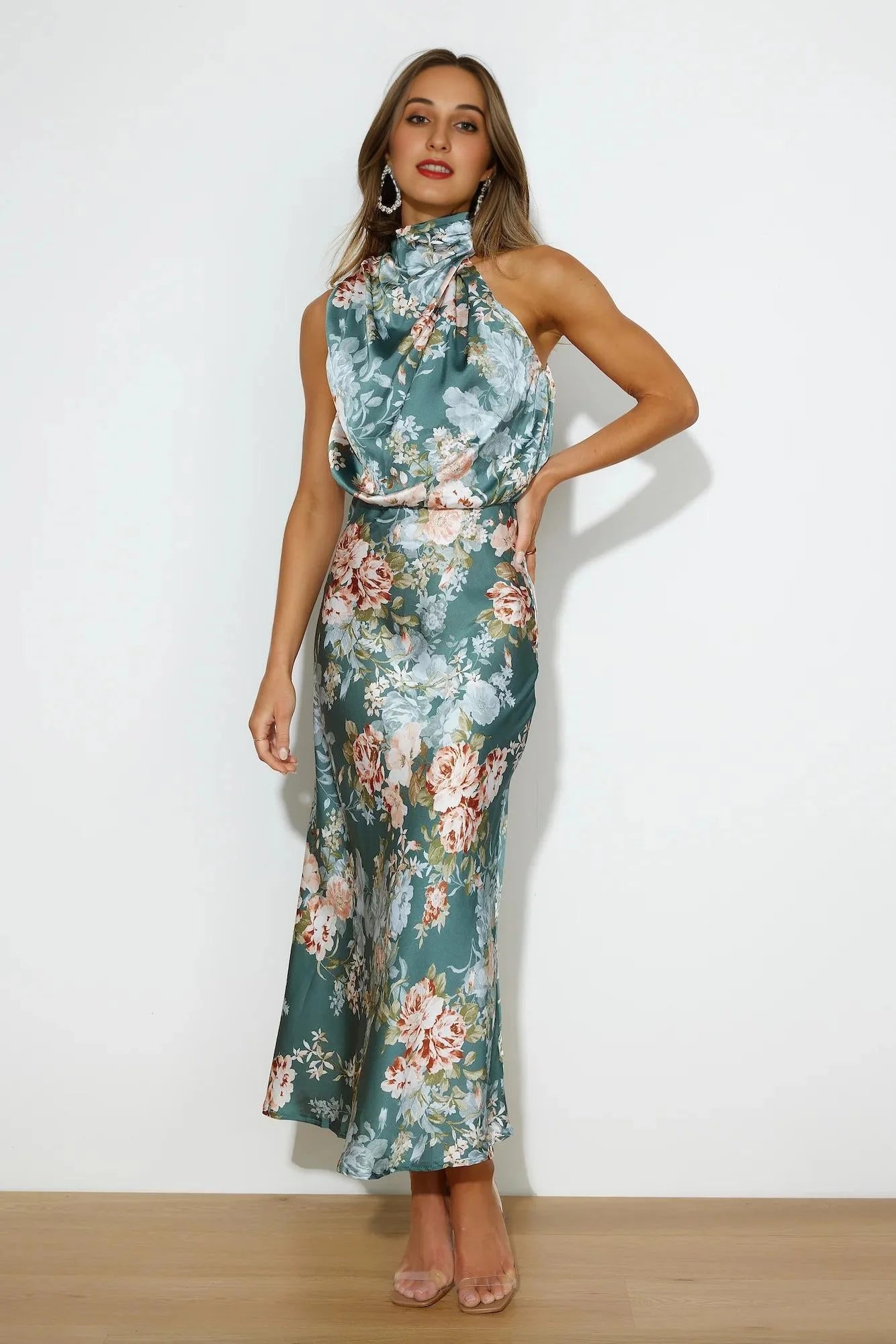 Faking It Maxi Dress Green