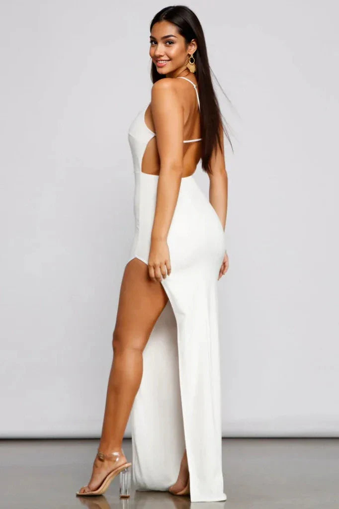 Asymmetrical One-Shoulder Formal Dress