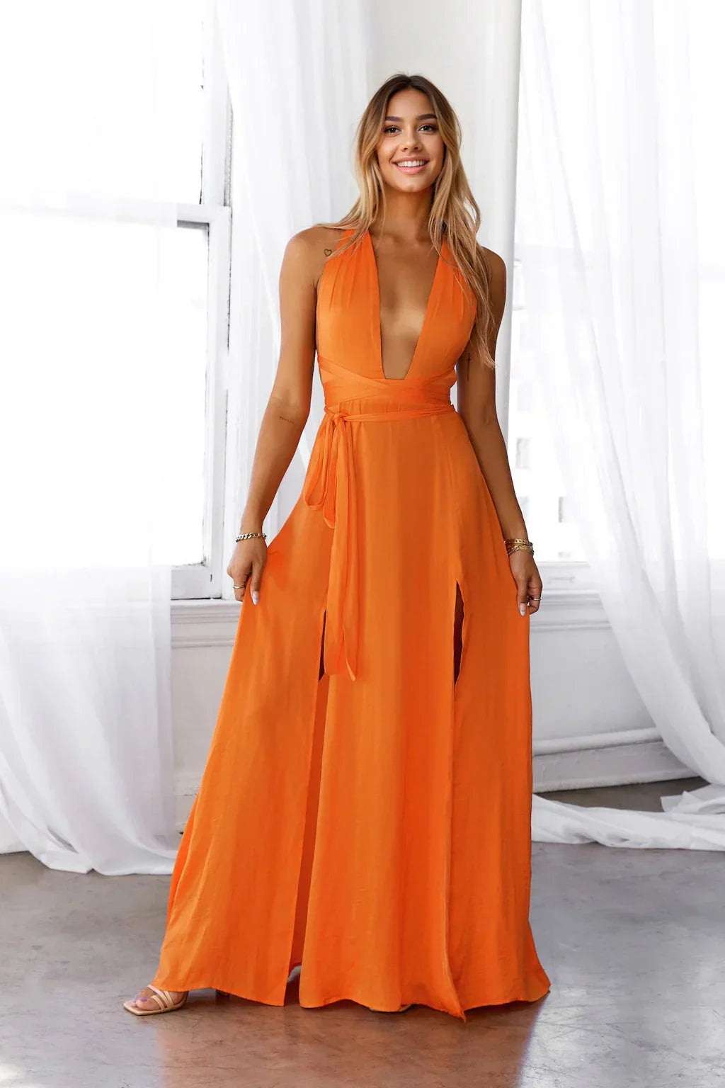 My Solo Debut Maxi Dress Orange