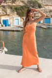 Gleam In Gold Maxi Dress Orange