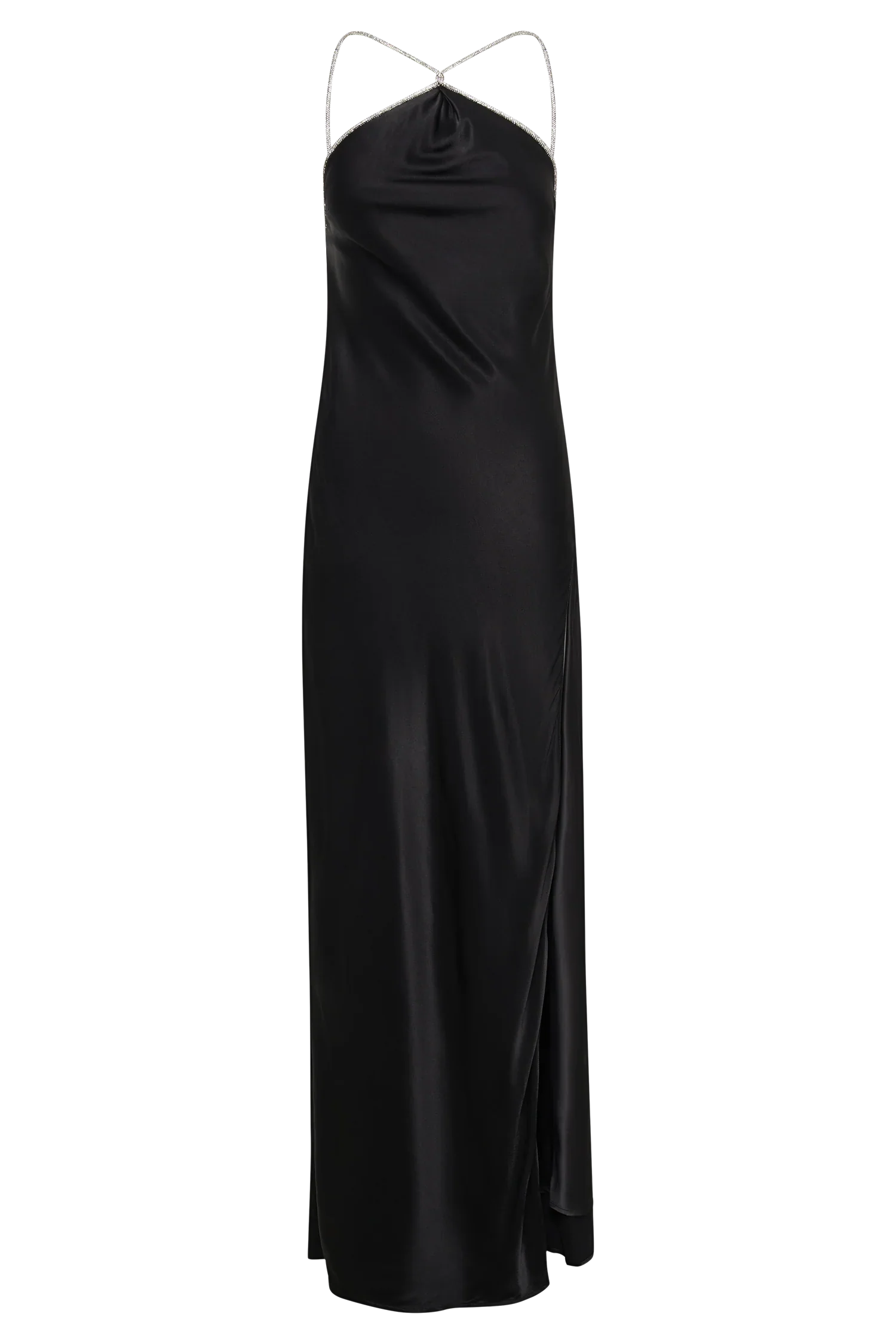 Louise Diamante Rope Maxi Dress - Black