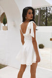 Beach Picnic Mini Dress Off White