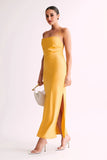 Sydney Straight Neck Slip Maxi Dress - Yellow