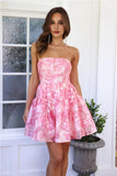 Blossom Feelings Strapless Mini Dress Pink