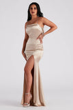 Ilya Satin Backless Mermaid Dress