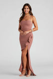 Sleeveless High Slit Formal Dress