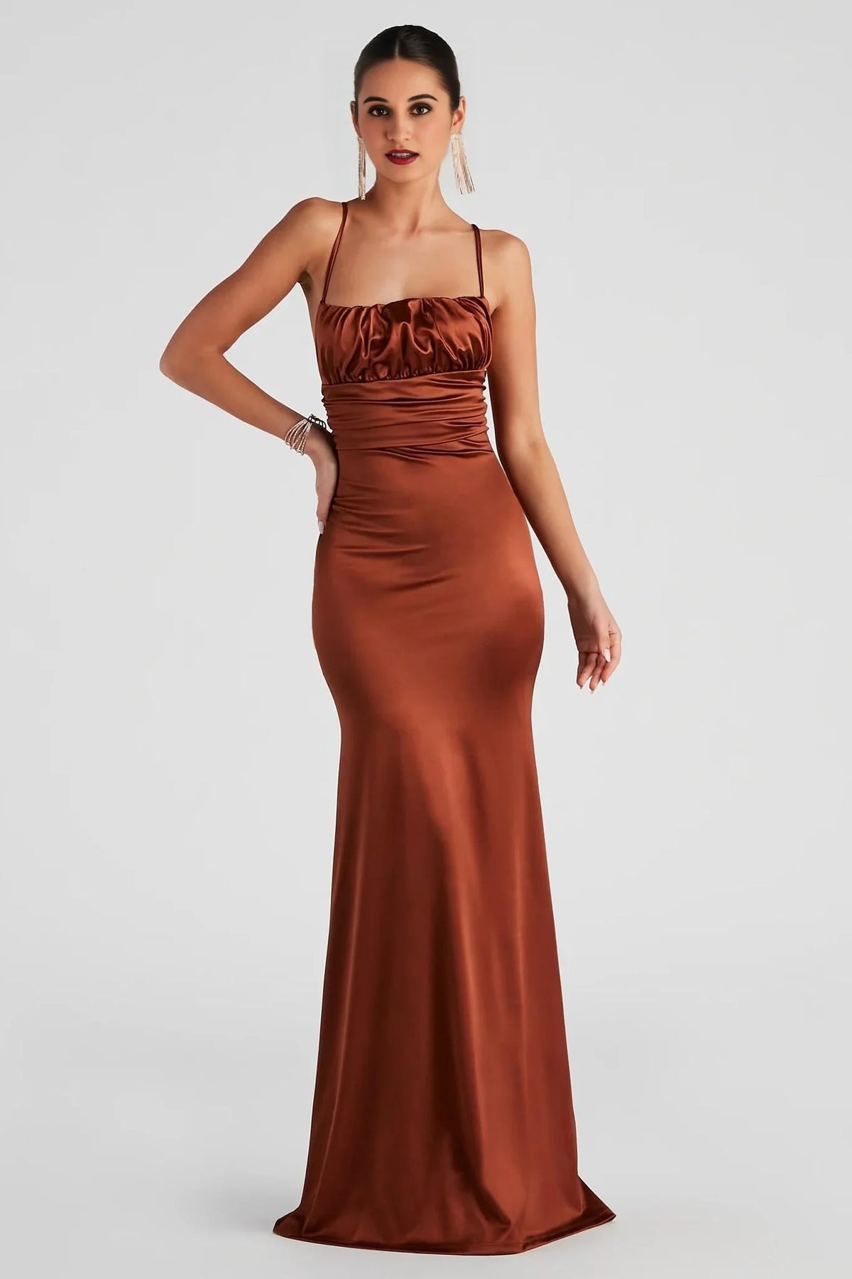 Eva Formal Satin Mermaid Dress