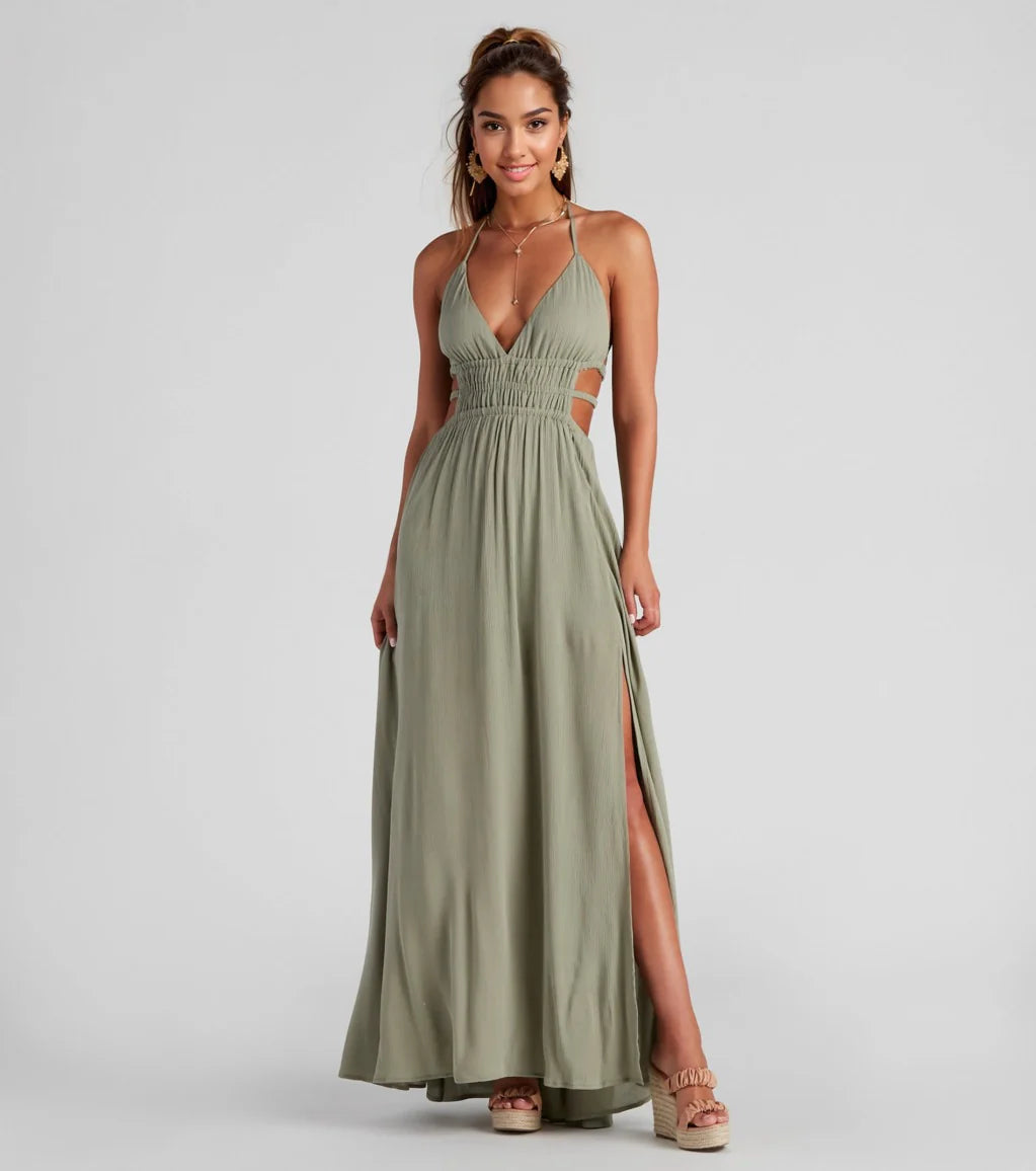 Ready Set Vacay Gauze Maxi Dress