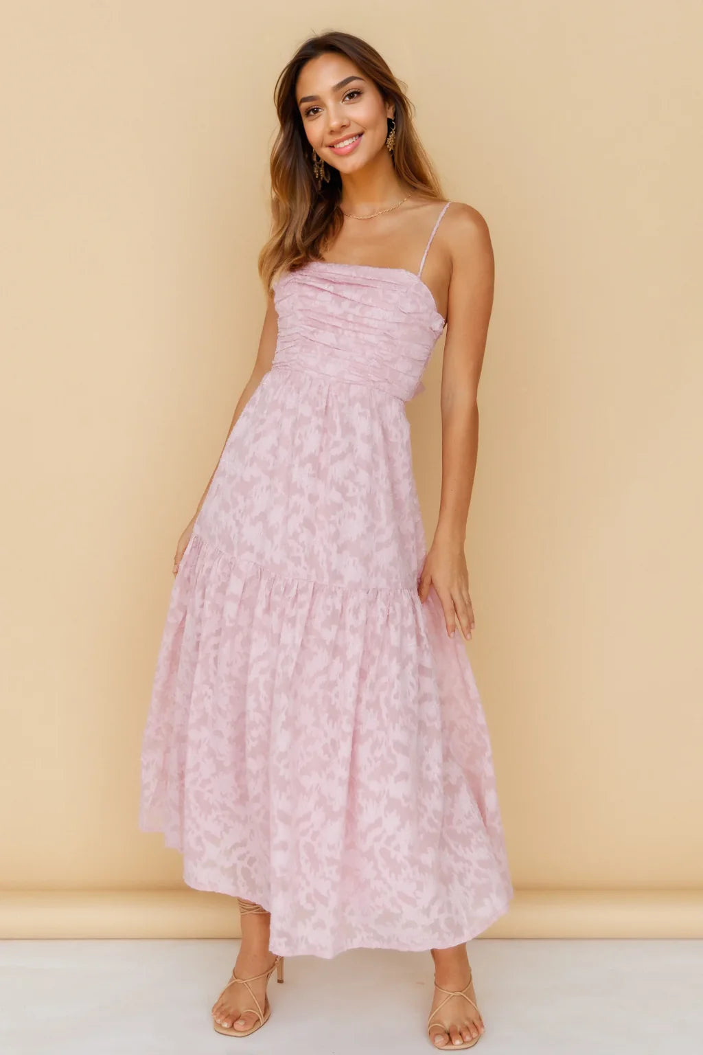 Fairy Queen Midi Dress Blush