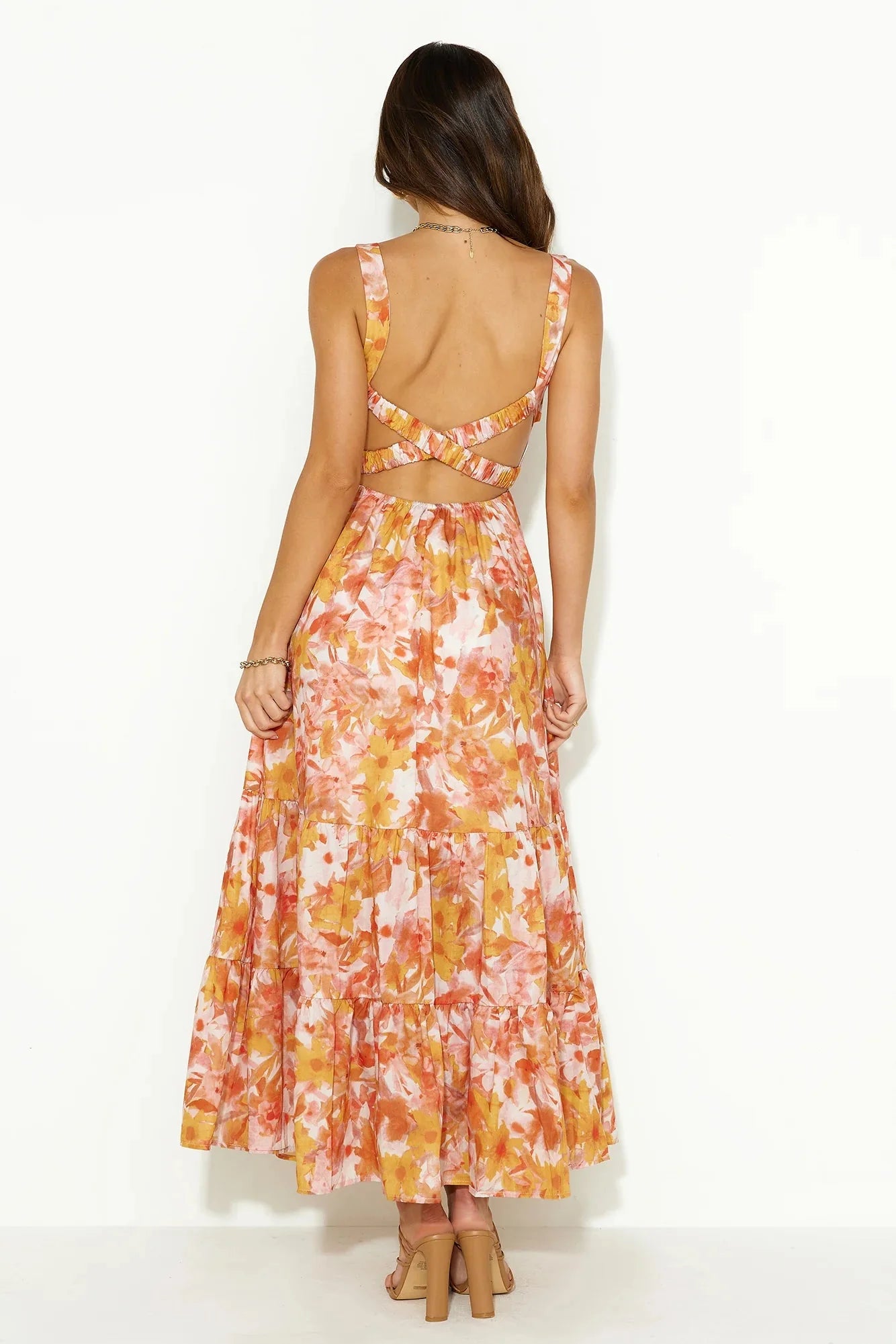 Heated Sun Maxi Dress Orange