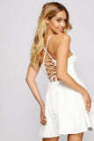 Isabella Lace-Up Back Skater Dress