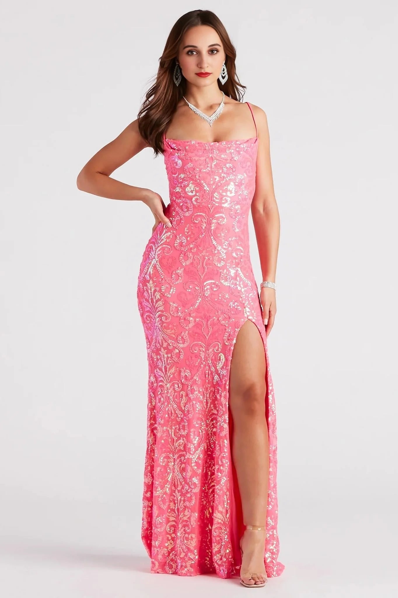 Gabrielle Formal Sequin Long Dress