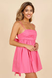 Alice Bow Back Mini Dress - Hot Pink